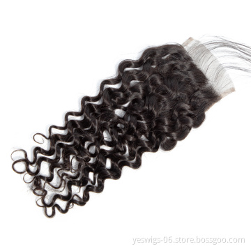 Affordable 4x4 Lace Frontal Peruvian Raw Hair Closure Water Wave With Baby Hair 4x4 2x6 5x5 13x4 13x6 6x6 7x7 360 Lace Closure